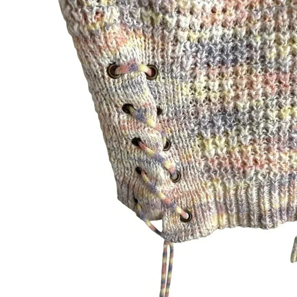 Ten Sixty Sherman Knitted Cardigan Lace Up Pastel - Picture 3 of 6